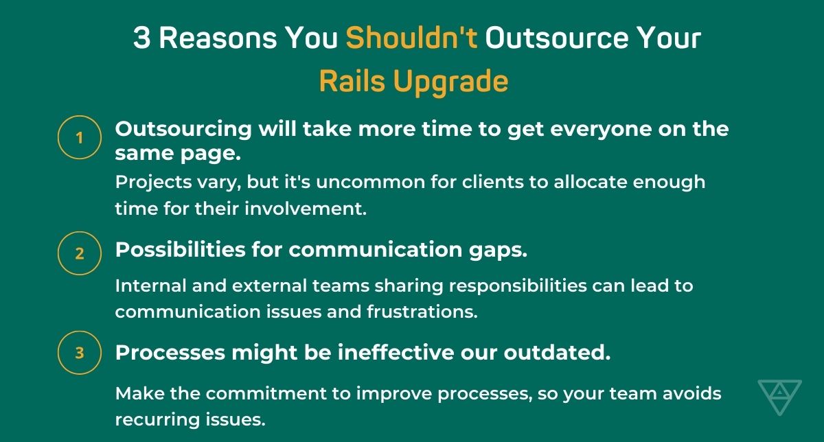 3 reasons you shouldn't outsource your rails app