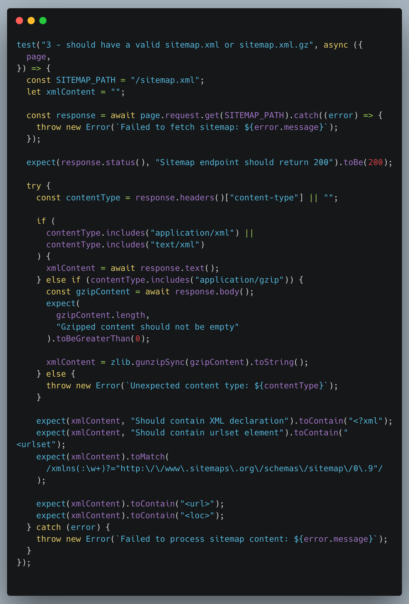 validate sitemap