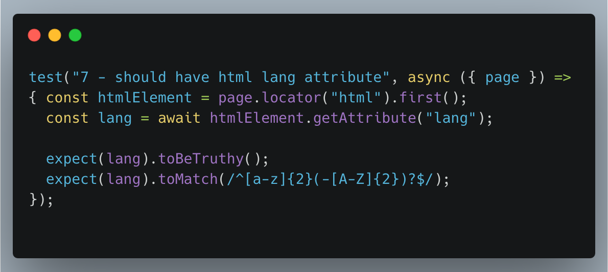 code lang attribute