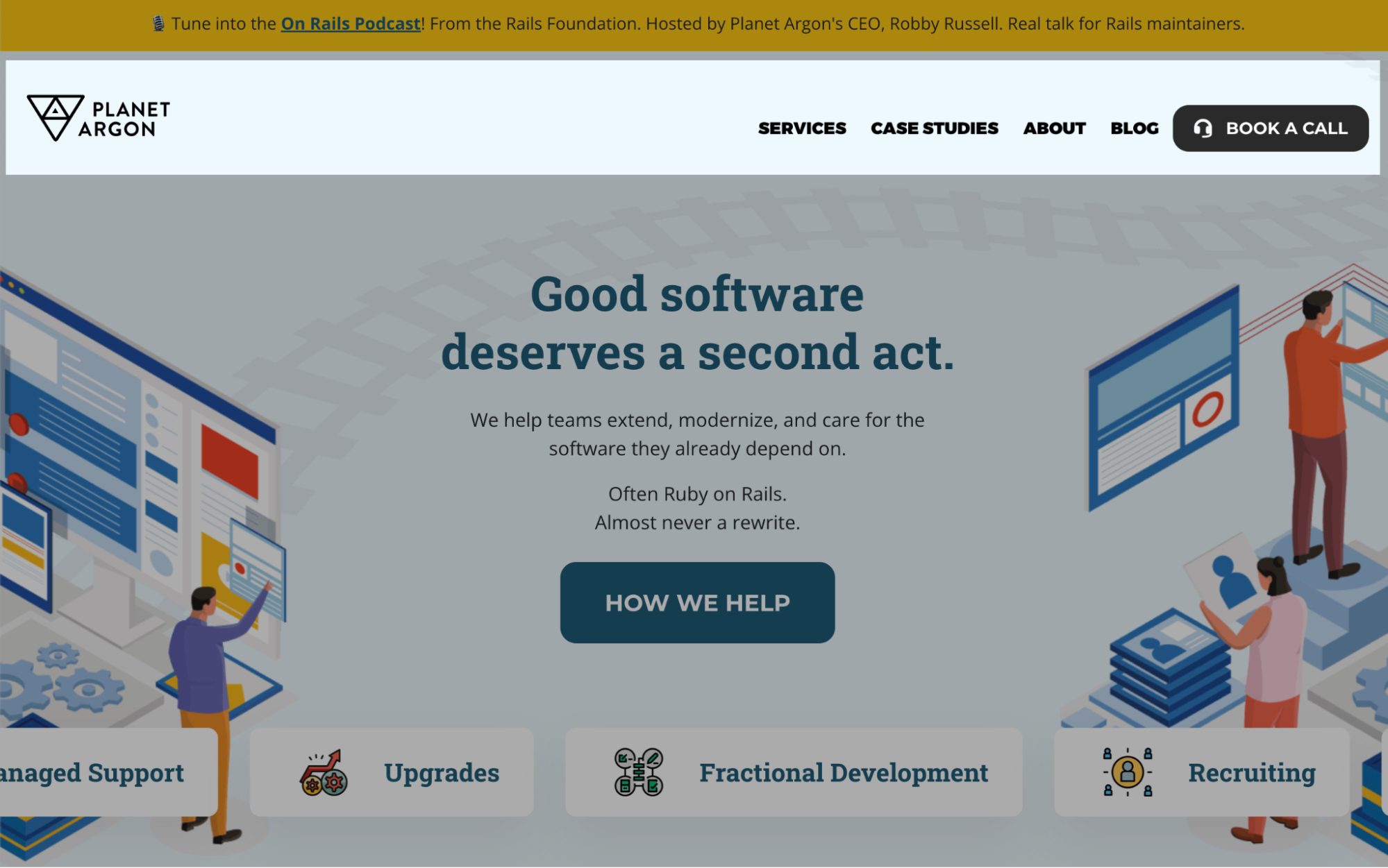 planet argon navigation menu
