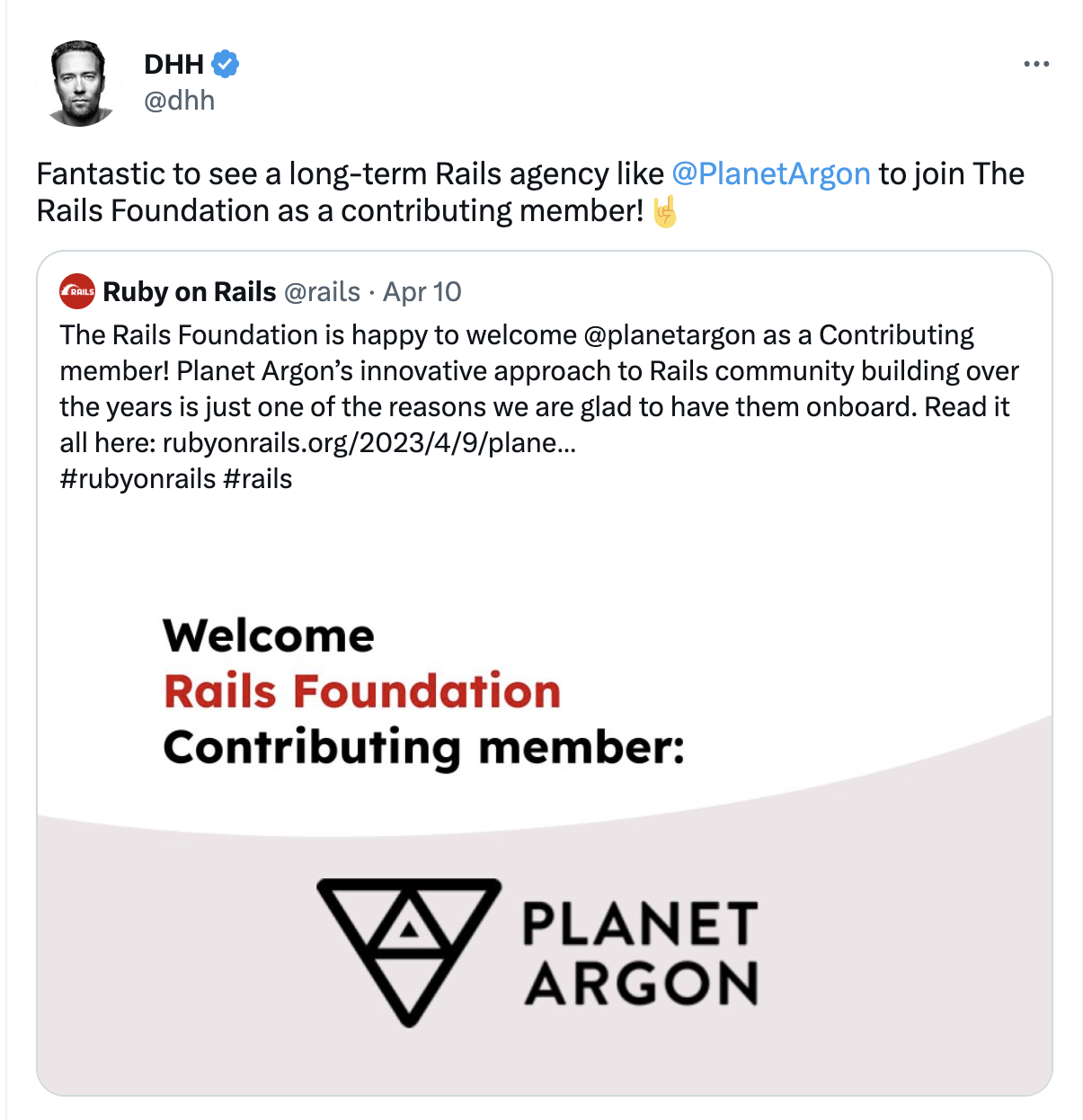 rails foundation announcement tweet