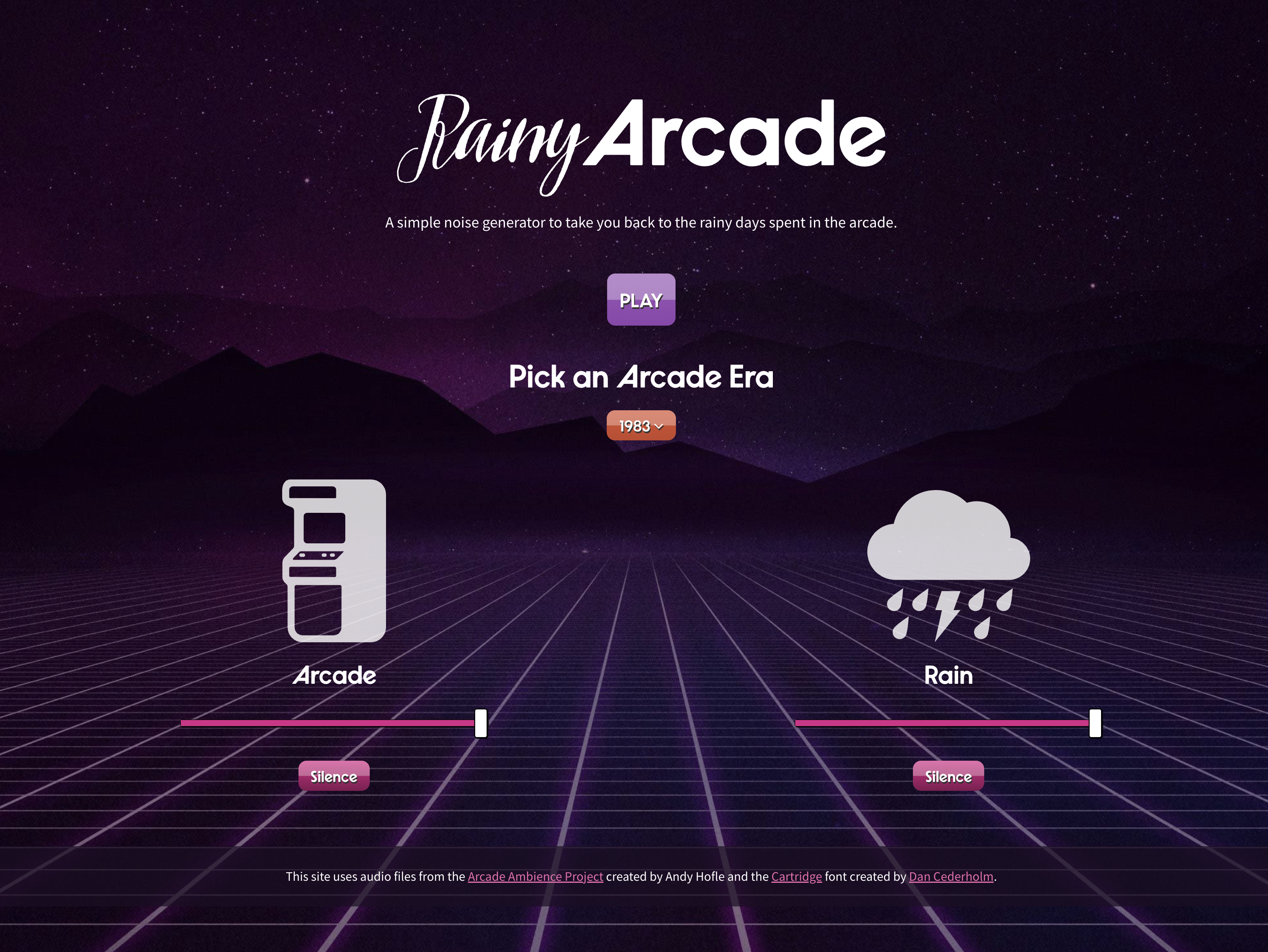 rainy arcade full-stack development