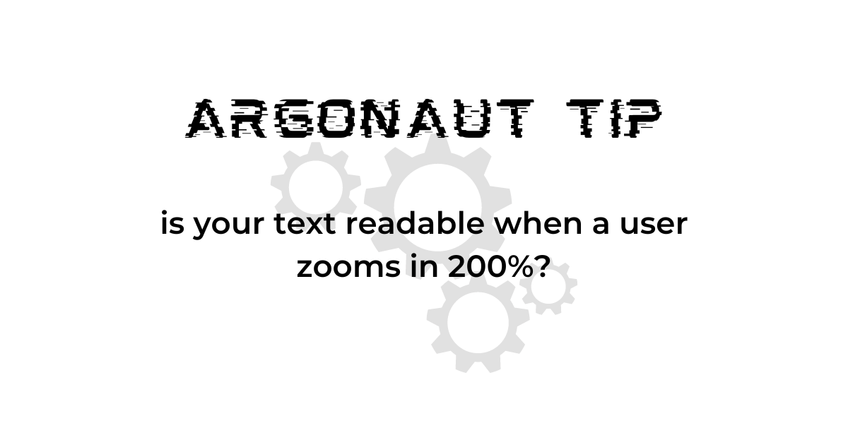 Example of text zoom